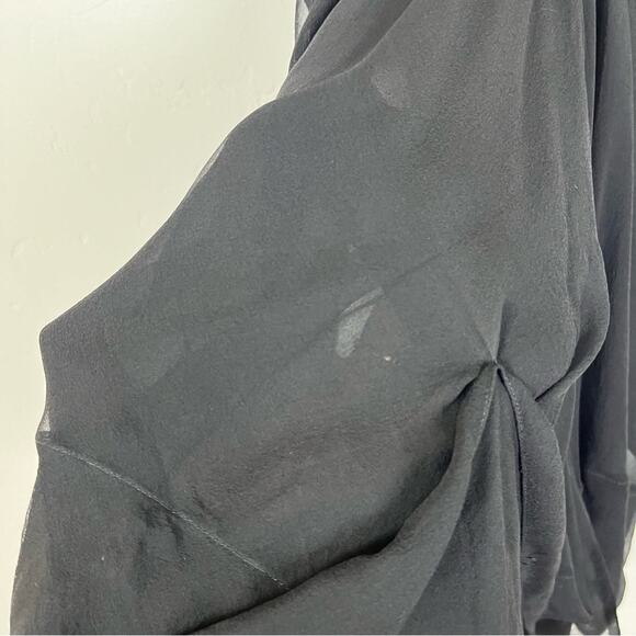 Givenchy Semi Sheer Silk Black Mini Skirt - Picture 4 of 13